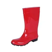 lemigo bottes en caoutchouc pour dames imperméables hautes bottes de pluie 967 ilse (rouge, système taille chaussures eu, adulte, numérique, moyen, 38)