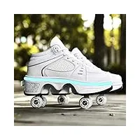 leefish roller shoes adulte chaussure roller fille kick roller skate shoes patins a roulettes 4 roues patins a roulettes casual sneakers,33 eu