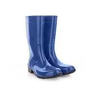 lemigo bottes hautes en caoutchouc pour femmes bottes de pluie imperméable ilse (bleu, système taille chaussures eu, adulte, numérique, moyen, 37)