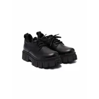 fendi kids chaussures lacées à semelle épaisse - noir